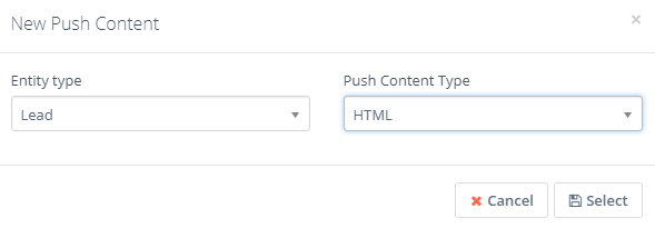 HTML push content